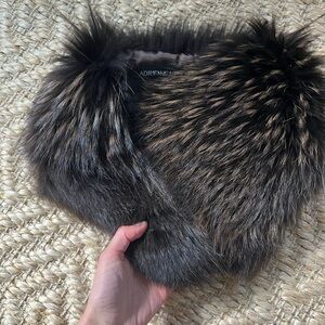 Adrienne Landau faux fox fur stole pristine condition